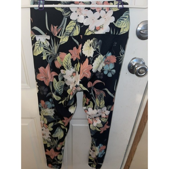 Women Ladies Floral Leggings Size Small - Picture 3 of 3
